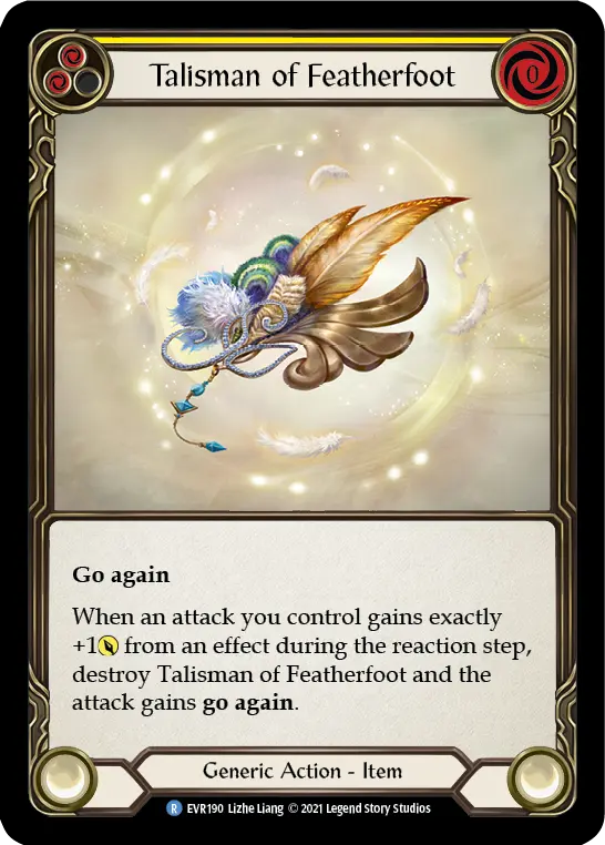 Talisman of Featherfoot YELLOW EVR190 - Everfest - Flesh and blood card