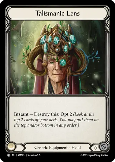 Talismanic Lens SBZ003 - Silver Age Chapter 3 - Blaze, Firemind - Flesh and blood card