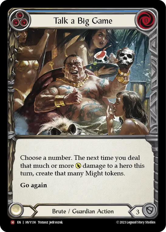 Talk a Big Game BLUE HVY136 - Heavy Hitters - Flesh and blood card