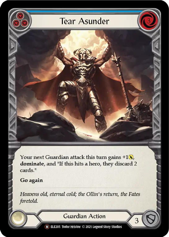 Tear Asunder BLUE U-ELE205-RF - Tales of Aria - Unlimited - Flesh and blood card