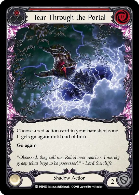 Tear Through the Portal RED DTD190 - Dusk till Dawn - Flesh and blood card