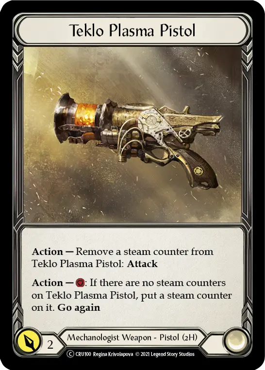 Teklo Plasma Pistol U-CRU100-RF - Crucible of War - Unlimited - Flesh and blood card