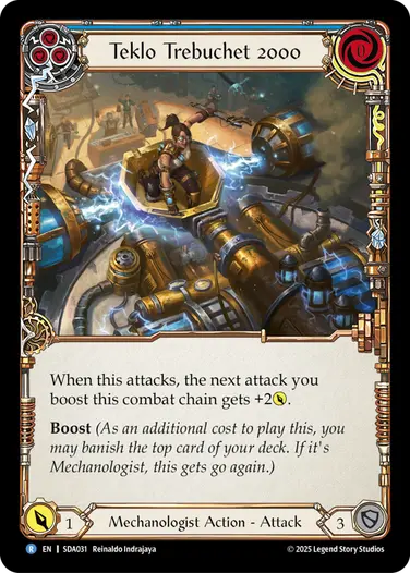 Teklo Trebuchet 2000 SDA031 - Silver Age Chapter 1 - Dash - Flesh and blood card