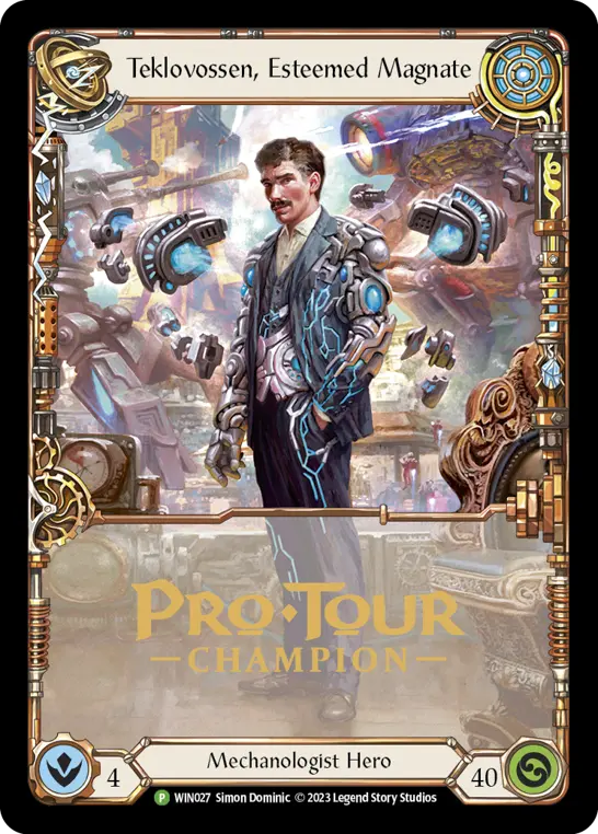 Teklovossen, Esteemed Magnate WIN027-CF - Pro Tour Champion Cards - Bright Lights - Flesh and blood card