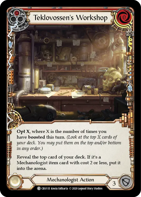 Teklovossen's Workshop RED CRU115 - Crucible of War - Flesh and blood card