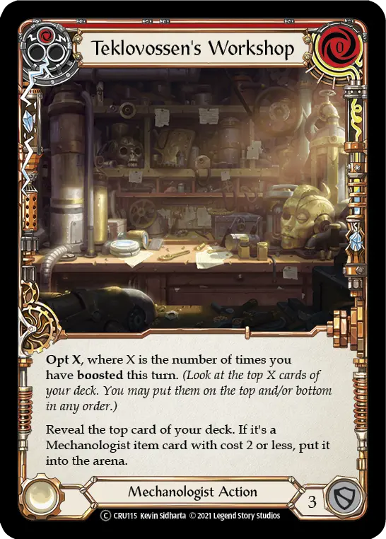 Teklovossen's Workshop RED U-CRU115 - Crucible of War - Unlimited - Flesh and blood card