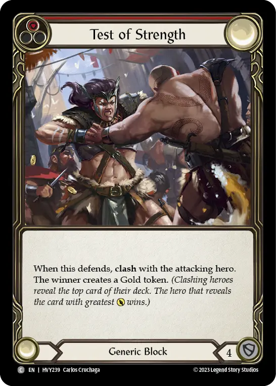Test of Strength RED HVY239 - Heavy Hitters - Flesh and blood card