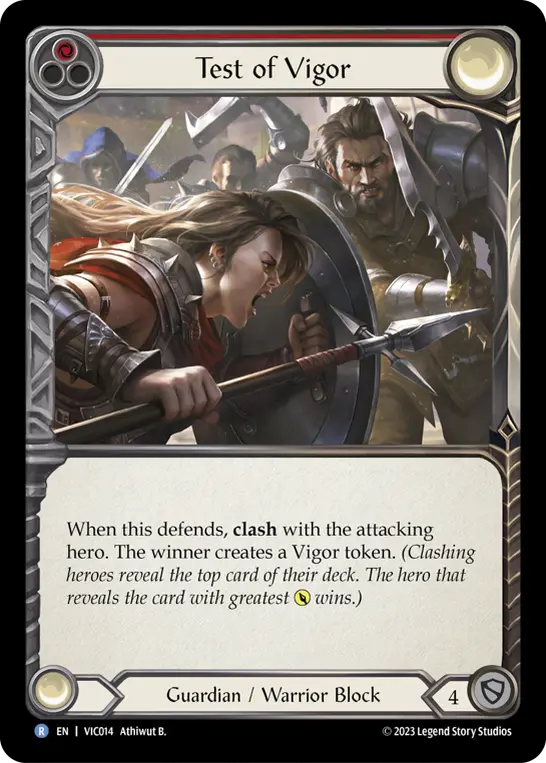 Test of Vigor RED VIC014 - Victor - Heavy Hitters Blitz Deck - Flesh and blood card