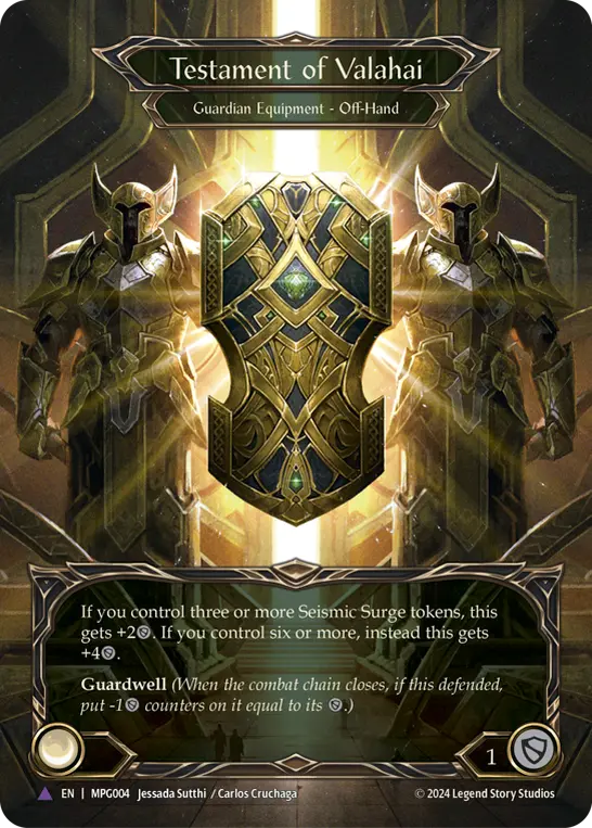 Testament of Valahai MPG004-MV - Mastery Pack Guardian - Flesh and blood card