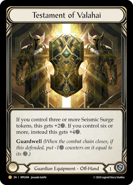 Testament of Valahai MPG004-RF - Mastery Pack Guardian - Flesh and blood card