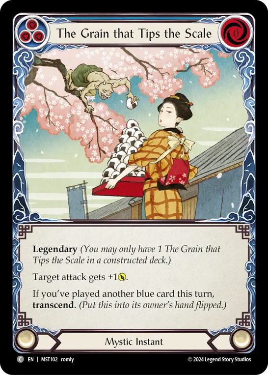 The Grain that Tips the Scale BLUE MST102 - Part the Mistveil - Flesh and blood card