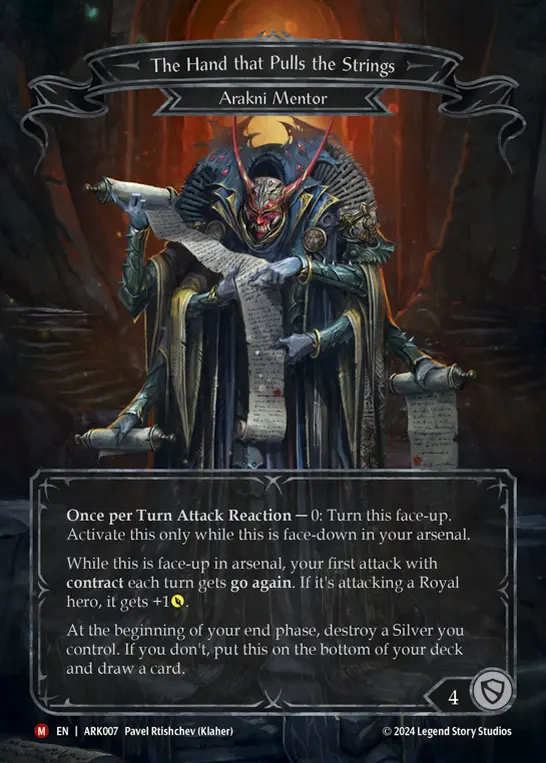 The Hand that Pulls the Strings ARK007 - The Hunted Blitz Deck - Arakni - Flesh and blood card