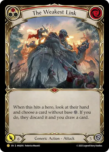 The Weakest Link ANQ016 - Compendium of Rathe - Antiquity Pack - Flesh and blood card