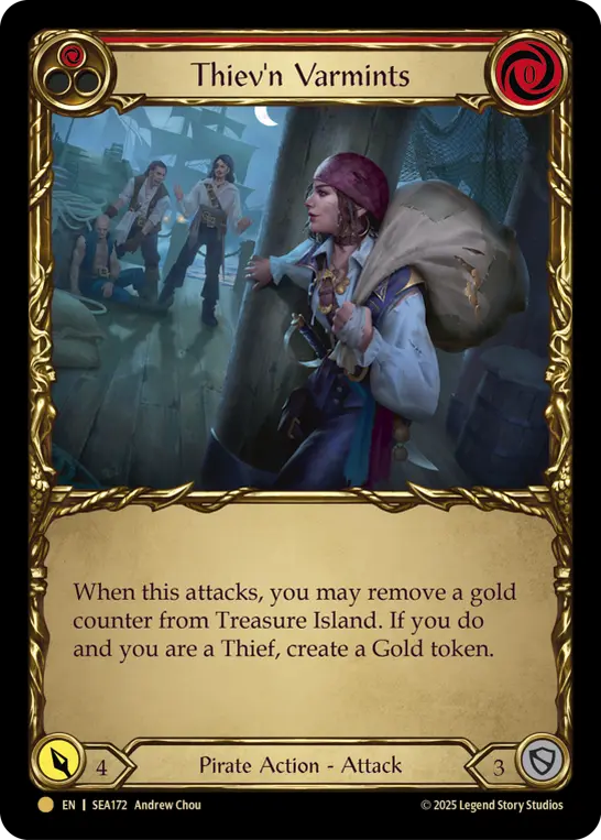 Thiev'n Varmints RED SEA172-TP - High Seas - Treasure Pack - Flesh and blood card