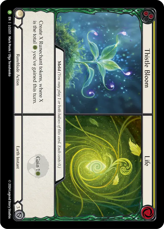 Thistle Bloom||Life YELLOW LGS351-CF - Armory - Season 14 Florian - Flesh and blood card