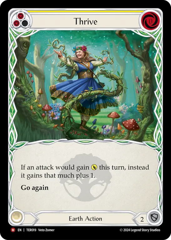 Thrive YELLOW TER019 - 1st Strike - Terra - Flesh and blood card
