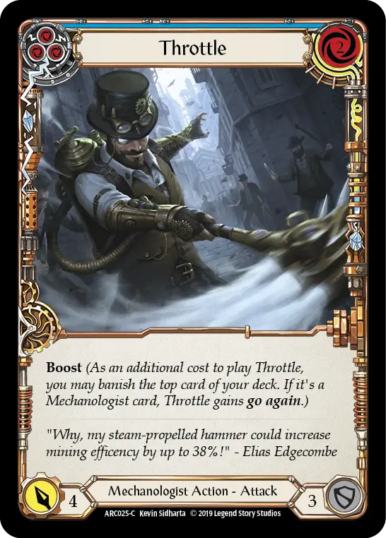Throttle BLUE ARC025 - Arcane Rising - Flesh and blood card