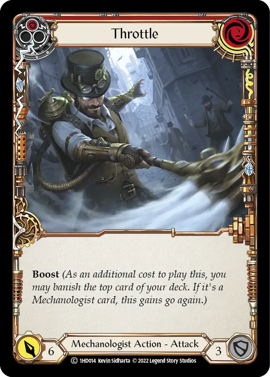 Throttle RED 1HD014 - Dash - Blitz Deck - Flesh and blood card