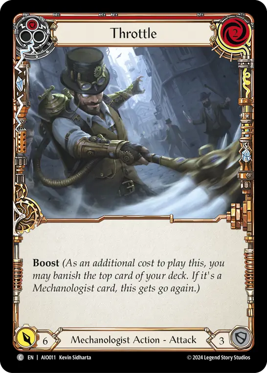 Throttle RED AIO011 - Armory Deck - Dash I/O - Flesh and blood card