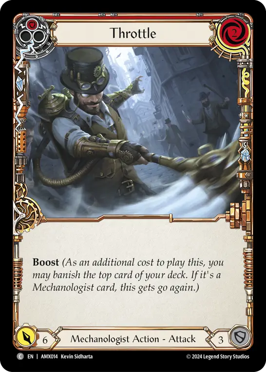 Throttle RED AMX014 - Armory Deck - Maxx 'The Hype' Nitro - Flesh and blood card