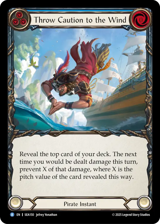 Throw Caution to the Wind BLUE SEA150 - High Seas - Flesh and blood card
