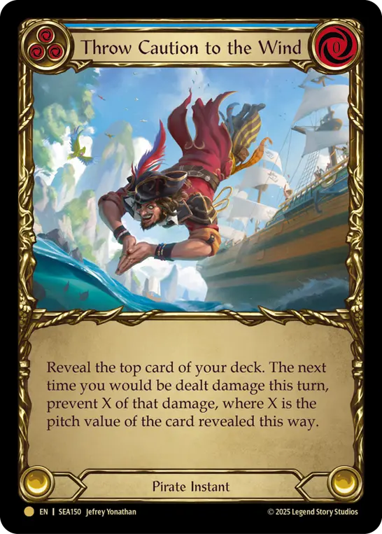Throw Caution to the Wind BLUE SEA150-TP - High Seas - Treasure Pack - Flesh and blood card