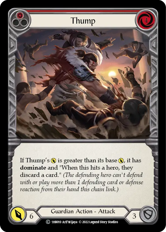 Thump RED 1HB010 - Bravo - Blitz Deck - Flesh and blood card