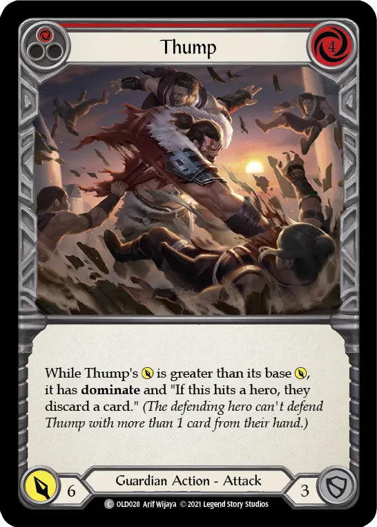 Thump RED OLD028 - Oldhim - Blitz Deck - Flesh and blood card