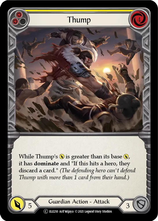 Thump YELLOW U-ELE210-RF - Tales of Aria - Unlimited - Flesh and blood card