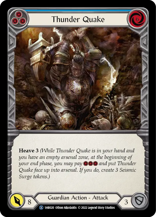 Thunder Quake BLUE 1HB020 - Bravo - Blitz Deck - Flesh and blood card