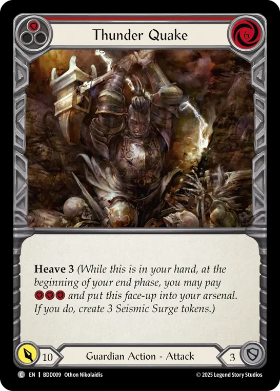 Thunder Quake RED BDD009 - Bravo Demo Deck - Flesh and blood card