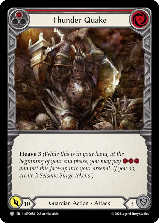 Thunder Quake RED MPG088 - Mastery Pack Guardian - Flesh and blood card