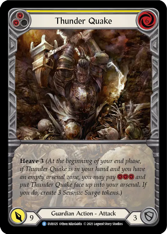 Thunder Quake YELLOW EVR025-EA - Everfest - Flesh and blood card