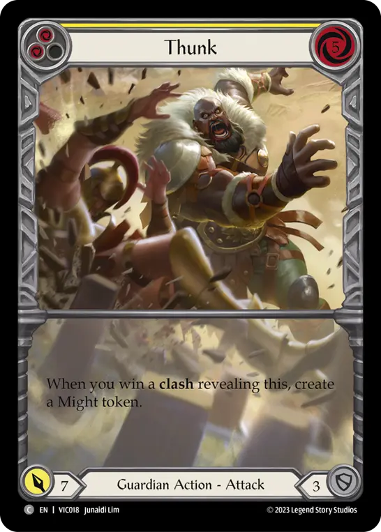 Thunk YELLOW VIC018 - Victor - Heavy Hitters Blitz Deck - Flesh and blood card