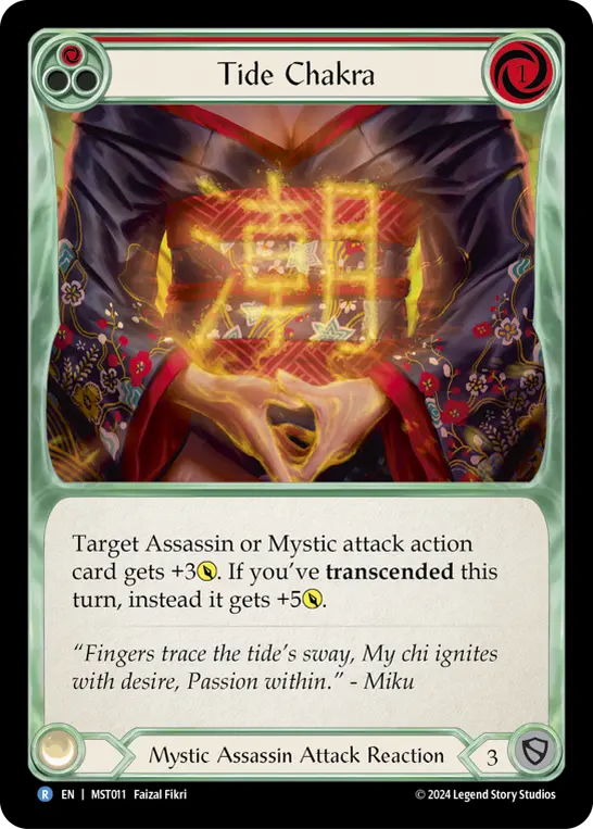 Tide Chakra RED MST011 - Part the Mistveil - Flesh and blood card