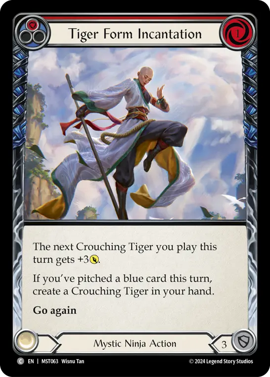 Tiger Form Incantation RED MST063 - Part the Mistveil - Flesh and blood card