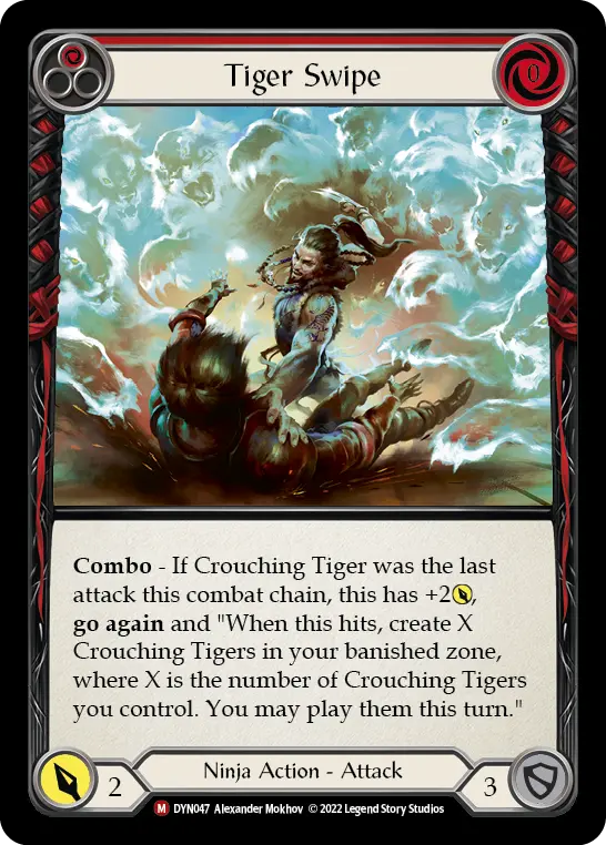 Tiger Swipe RED DYN047 - Dynasty - Flesh and blood card