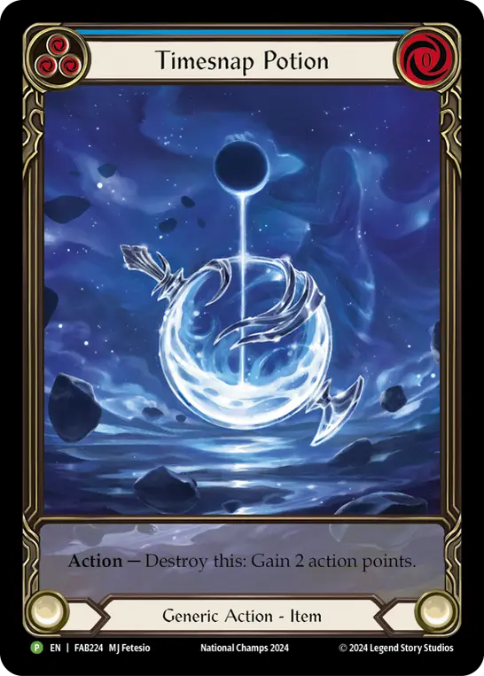 Timesnap Potion BLUE FAB224-CF - National Championship - 2024 - Flesh and blood card