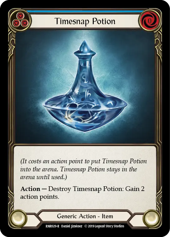 Timesnap Potion BLUE RNR029 - Rhinar, Reckless Rampage - Hero Deck - Flesh and blood card