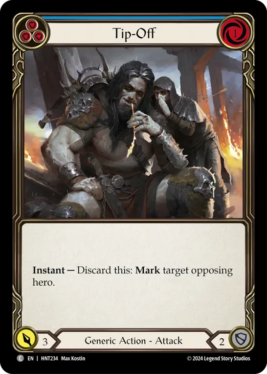 Tip-Off BLUE HNT234 - The Hunted - Flesh and blood card