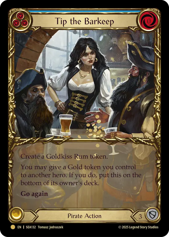 Tip the Barkeep BLUE SEA132-TP - High Seas - Treasure Pack - Flesh and blood card