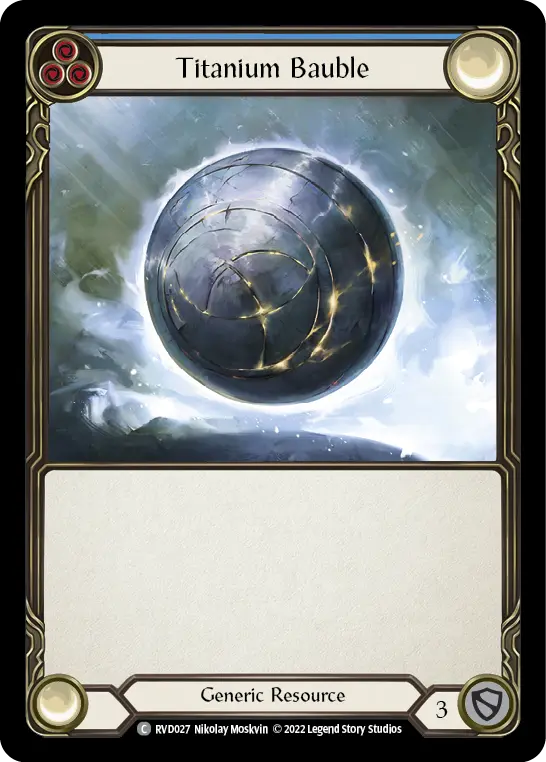 Titanium Bauble BLUE RVD027 - Classic Battles: Rhinar vs Dorinthea - Flesh and blood card
