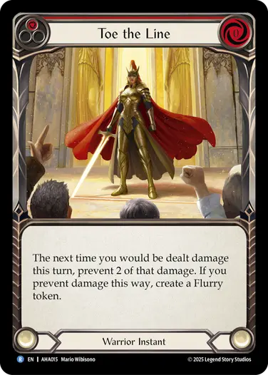 Toe the Line AHA015 - Armory Deck - Hala, Bladesaint of the Vow - Flesh and blood card