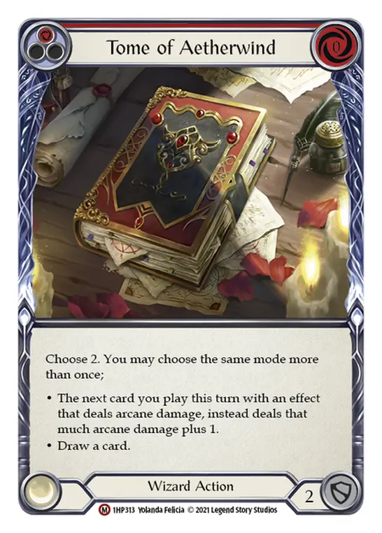 Tome of Aetherwind RED 1HP313 - History Pack 1 - Flesh and blood card