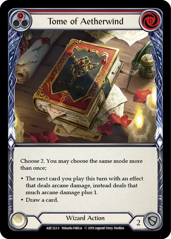 Tome of Aetherwind RED ARC122 - Arcane Rising - Flesh and blood card