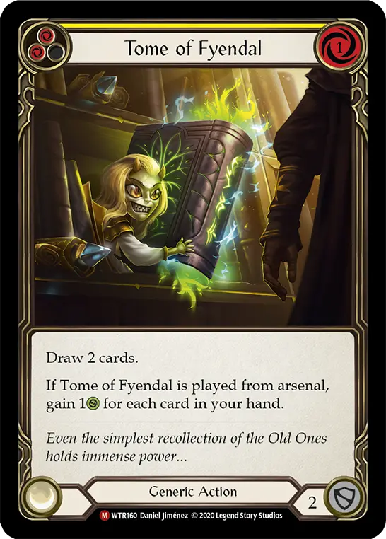 Tome of Fyendal YELLOW R-WTR160 - Welcome to Rathe - Unlimited Revised - Flesh and blood card