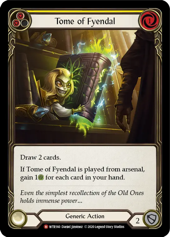 Tome of Fyendal YELLOW U-WTR160-RF - Welcome to Rathe - Unlimited - Flesh and blood card