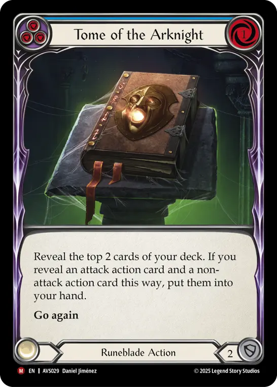 Tome of the Arknight BLUE AVS029 - Armory Deck Legends - Viserai, Rune Blood - Flesh and blood card