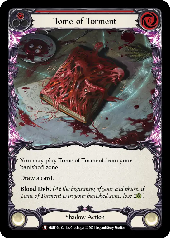 Tome of Torment RED U-MON194-RF - Monarch - Unlimited - Flesh and blood card