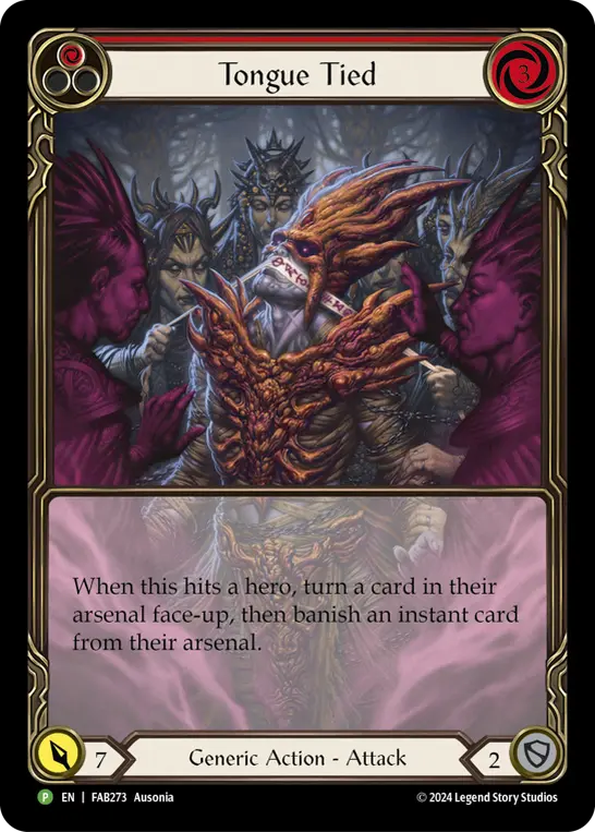 Tongue Tied RED FAB273-RF - Battle Hardened - Rosetta - Flesh and blood card
